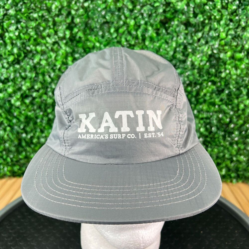 NWT Katin Canvas Gray Low Profile Flat Brim Surf Hat Cap